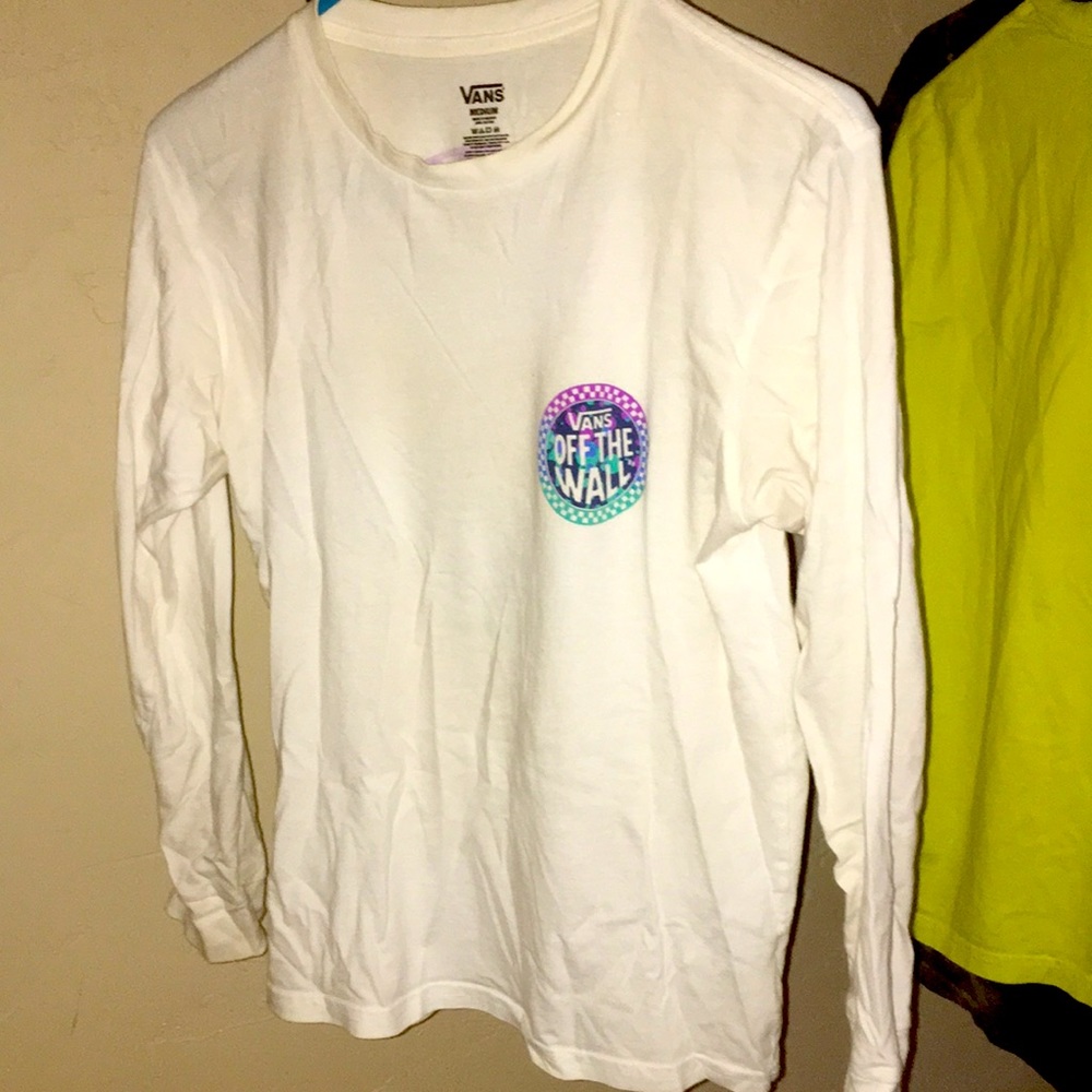 White long sleeve vans t shirt boys